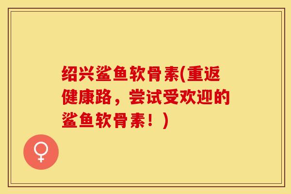 绍兴鲨鱼软骨素(重返健康路，尝试受欢迎的鲨鱼软骨素！)-第1张图片-关节保镖