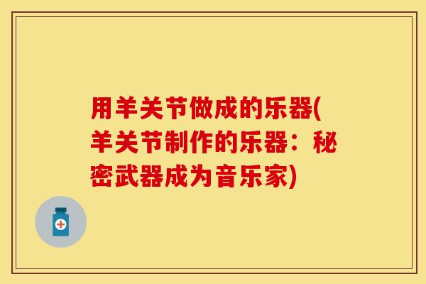 用羊关节做成的乐器(羊关节制作的乐器：秘密武器成为音乐家)-第1张图片-关节保镖