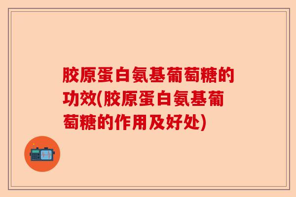 胶原蛋白氨基葡萄糖的功效(胶原蛋白氨基葡萄糖的作用及好处)-第1张图片-关节保镖