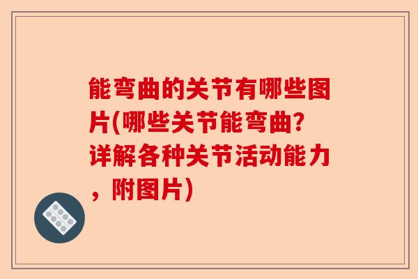 能弯曲的关节有哪些图片(哪些关节能弯曲？详解各种关节活动能力，附图片)-第1张图片-关节保镖