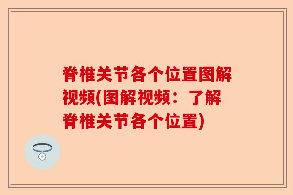 脊椎关节各个位置图解视频(图解视频：了解脊椎关节各个位置)-第1张图片-关节保镖