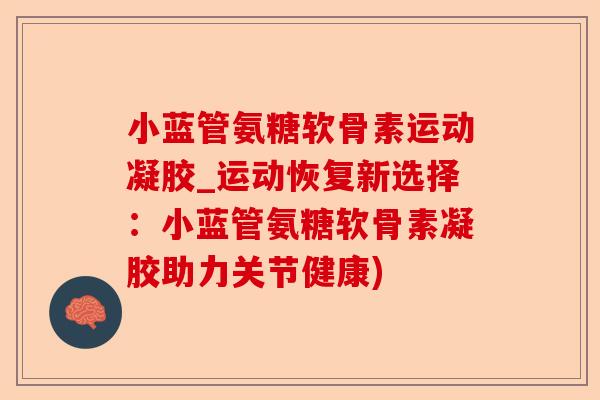小蓝管氨糖软骨素运动凝胶_运动恢复新选择：小蓝管氨糖软骨素凝胶助力关节健康)-第1张图片-关节保镖