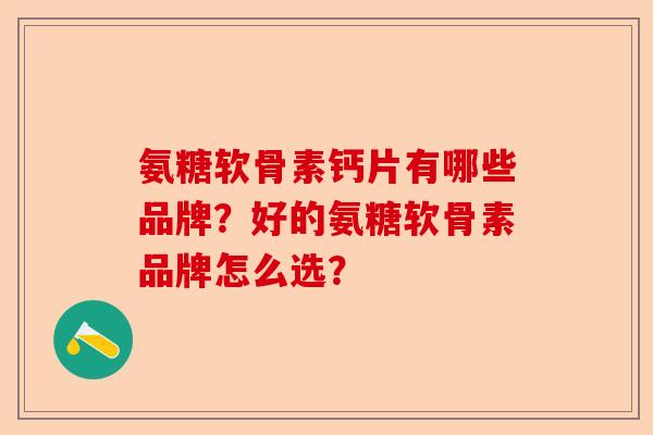 氨糖软骨素钙片有哪些品牌？好的氨糖软骨素品牌怎么选？-第1张图片-关节保镖