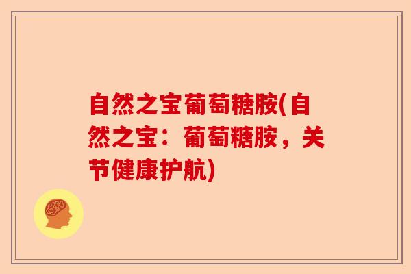 自然之宝葡萄糖胺(自然之宝：葡萄糖胺，关节健康护航)-第1张图片-关节保镖