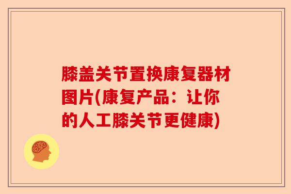 膝盖关节置换康复器材图片(康复产品：让你的人工膝关节更健康)-第1张图片-关节保镖