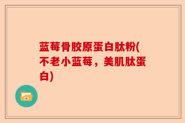 蓝莓骨胶原蛋白肽粉(不老小蓝莓，美肌肽蛋白)-第1张图片-关节保镖