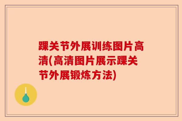 踝关节外展训练图片高清(高清图片展示踝关节外展锻炼方法)-第1张图片-关节保镖