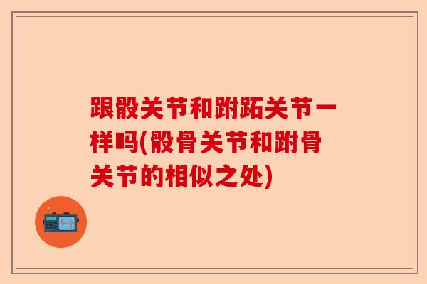 跟骰关节和跗跖关节一样吗(骰骨关节和跗骨关节的相似之处)-第1张图片-关节保镖