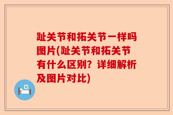 趾关节和拓关节一样吗图片(趾关节和拓关节有什么区别？详细解析及图片对比)