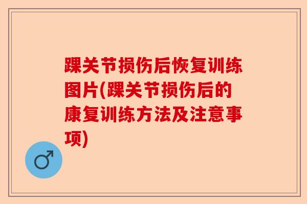 踝关节损伤后恢复训练图片(踝关节损伤后的康复训练方法及注意事项)-第1张图片-关节保镖