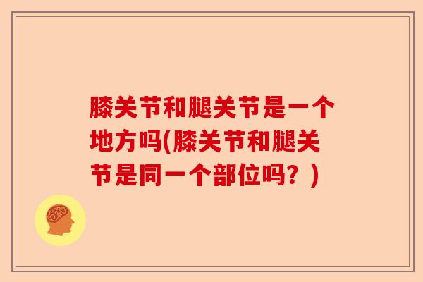 膝关节和腿关节是一个地方吗(膝关节和腿关节是同一个部位吗？)