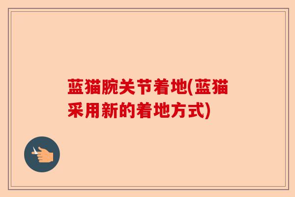 蓝猫腕关节着地(蓝猫采用新的着地方式)