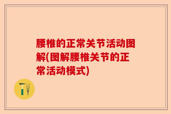 腰椎的正常关节活动图解(图解腰椎关节的正常活动模式)