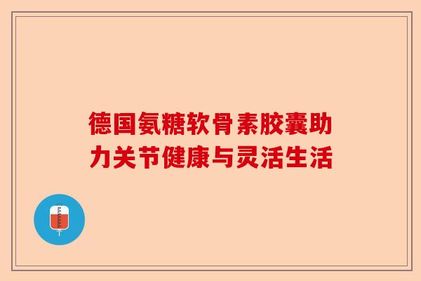德国氨糖软骨素胶囊助力关节健康与灵活生活