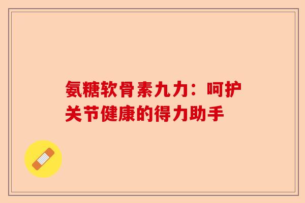 氨糖软骨素九力：呵护关节健康的得力助手