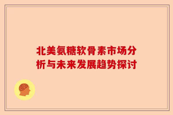 北美氨糖软骨素市场分析与未来发展趋势探讨
