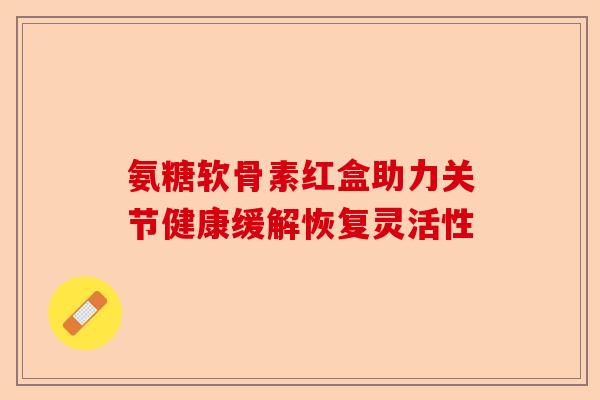 氨糖软骨素红盒助力关节健康缓解恢复灵活性