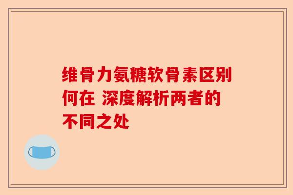维骨力氨糖软骨素区别何在 深度解析两者的不同之处