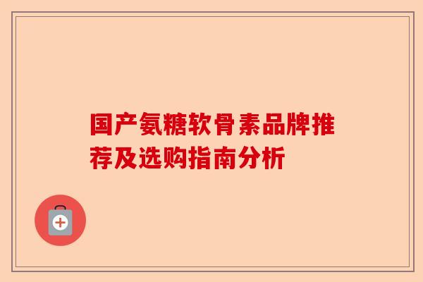 国产氨糖软骨素品牌推荐及选购指南分析