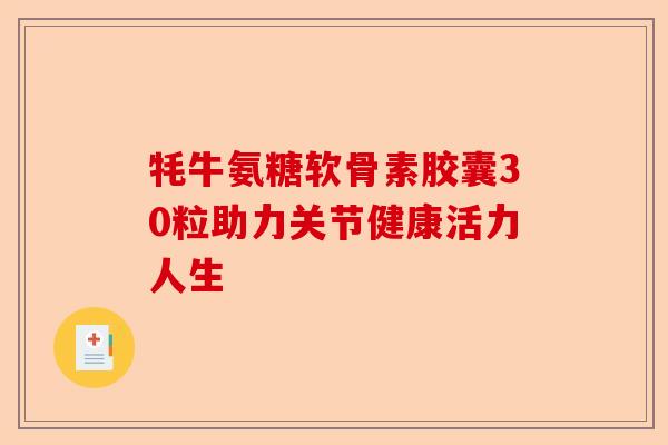 牦牛氨糖软骨素胶囊30粒助力关节健康活力人生