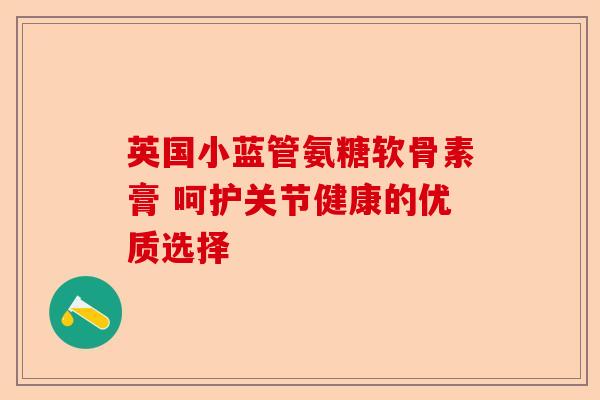英国小蓝管氨糖软骨素膏 呵护关节健康的优质选择