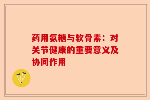 药用氨糖与软骨素：对关节健康的重要意义及协同作用