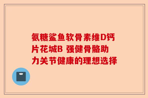 氨糖鲨鱼软骨素维D钙片花城B 强健骨骼助力关节健康的理想选择