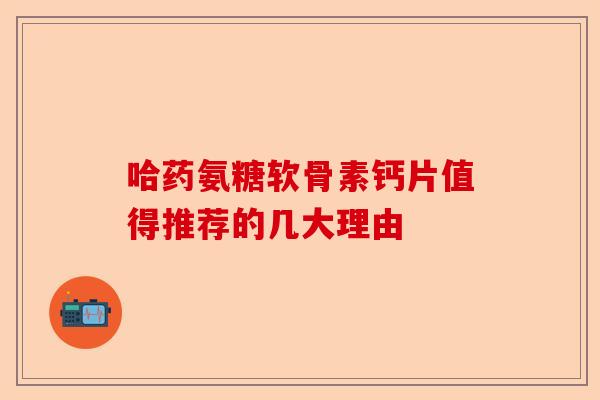 哈药氨糖软骨素钙片值得推荐的几大理由