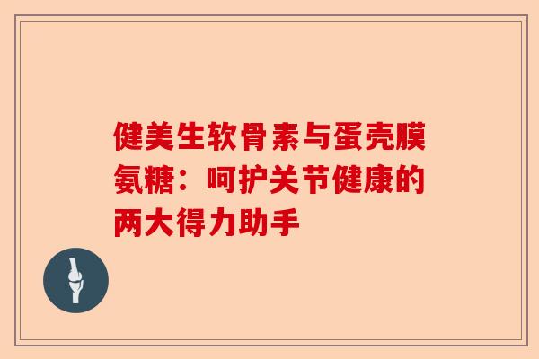 健美生软骨素与蛋壳膜氨糖：呵护关节健康的两大得力助手