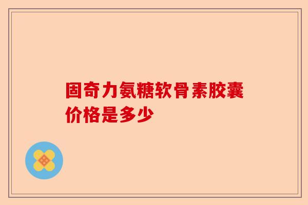 固奇力氨糖软骨素胶囊价格是多少