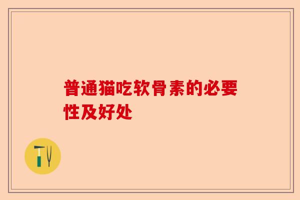 普通猫吃软骨素的必要性及好处