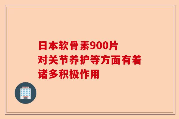 日本软骨素900片 对关节养护等方面有着诸多积极作用