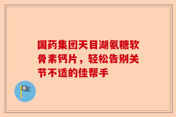 国药集团天目湖氨糖软骨素钙片，轻松告别关节不适的佳帮手