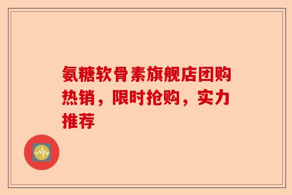 氨糖软骨素旗舰店团购热销，限时抢购，实力推荐