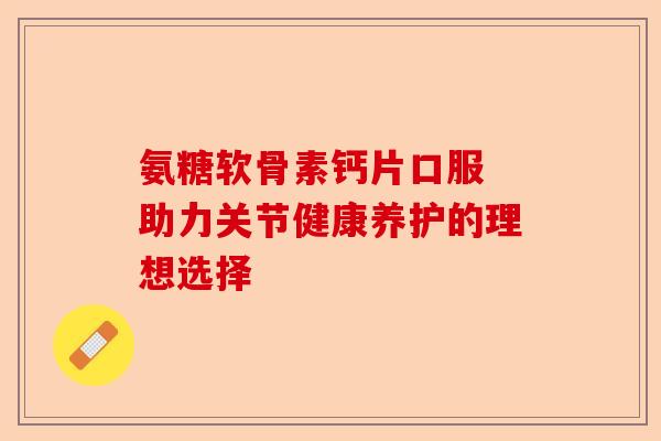 氨糖软骨素钙片口服 助力关节健康养护的理想选择