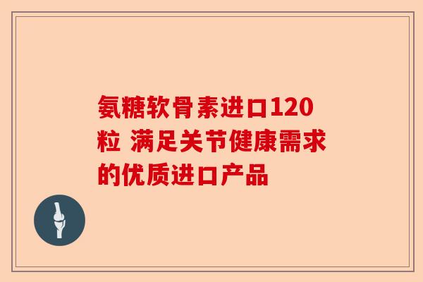 氨糖软骨素进口120粒 满足关节健康需求的优质进口产品