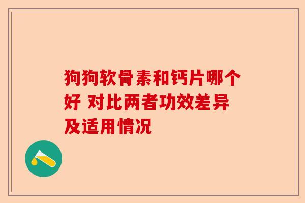 狗狗软骨素和钙片哪个好 对比两者功效差异及适用情况-第1张图片-关节保镖