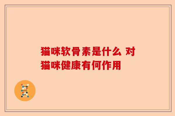 猫咪软骨素是什么 对猫咪健康有何作用