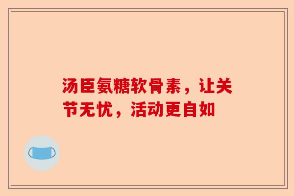 汤臣氨糖软骨素，让关节无忧，活动更自如-第1张图片-关节保镖