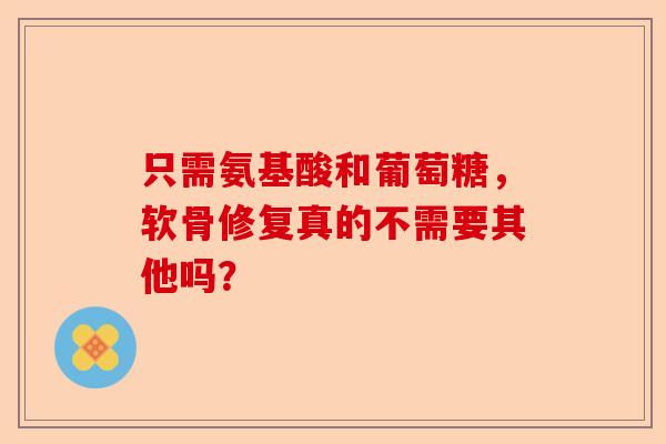 只需氨基酸和葡萄糖，软骨修复真的不需要其他吗？