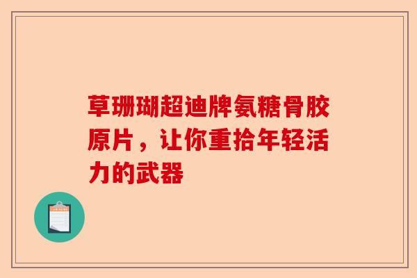 草珊瑚超迪牌氨糖骨胶原片，让你重拾年轻活力的武器