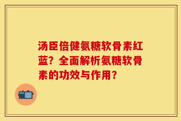 汤臣倍健氨糖软骨素红蓝？全面解析氨糖软骨素的功效与作用？