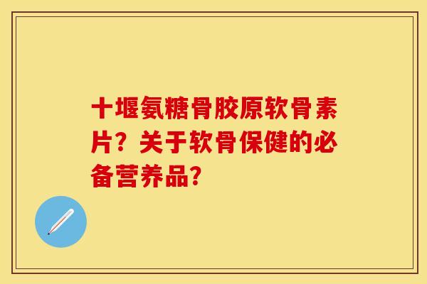 十堰氨糖骨胶原软骨素片？关于软骨保健的必备营养品？