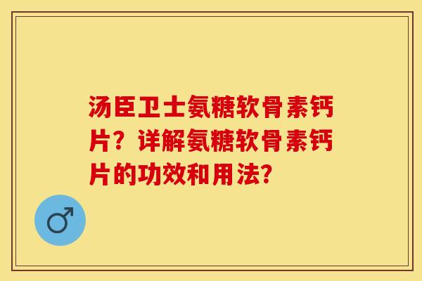 汤臣卫士氨糖软骨素钙片?详解氨糖软骨素钙片的功效和用法?-第1张图片-关节保镖 汤臣卫士氨糖软骨素钙片?详解氨糖软骨素钙片的功效和用法?-第1张图片-关节保镖
