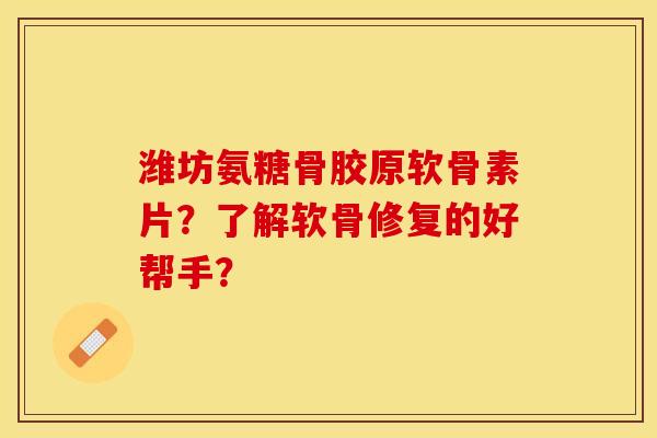潍坊氨糖骨胶原软骨素片？了解软骨修复的好帮手？