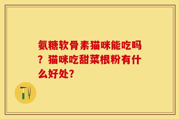 氨糖软骨素猫咪能吃吗？猫咪吃甜菜根粉有什么好处？