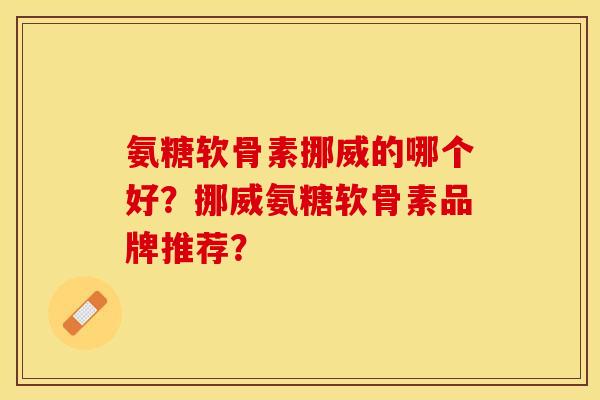氨糖软骨素挪威的哪个好？挪威氨糖软骨素品牌推荐？