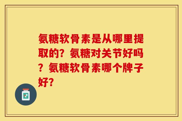 氨糖软骨素是从哪里提取的?氨糖对关节好吗?氨糖软骨素哪个牌子好?-第1张图片-关节保镖 氨糖软骨素是从哪里提取的?氨糖对关节好吗?氨糖软骨素哪个牌子好?-第1张图片-关节保镖