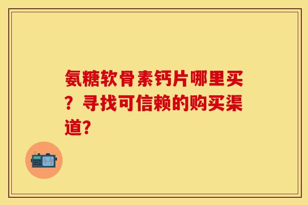 氨糖软骨素钙片哪里买?寻找可信赖的购买渠道?-第1张图片-关节保镖 氨糖软骨素钙片哪里买?寻找可信赖的购买渠道?-第1张图片-关节保镖