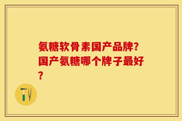 氨糖软骨素国产品牌？国产氨糖哪个牌子最好？